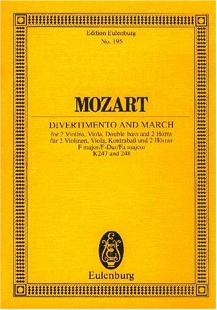 Divertimento No. 10 F major and March