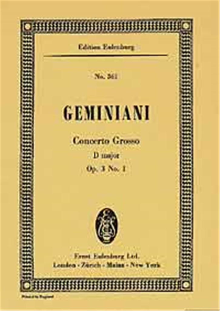 Concerto Grosso Op. 3 N. 1 Do (Hernried)