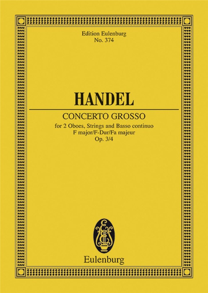 Concerto Grosso Op. 3 N. 4 Fa (Redlich/Hudson)