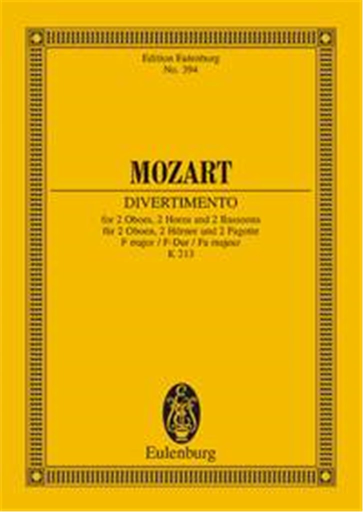 Divertimento No. 8 F major KV 213