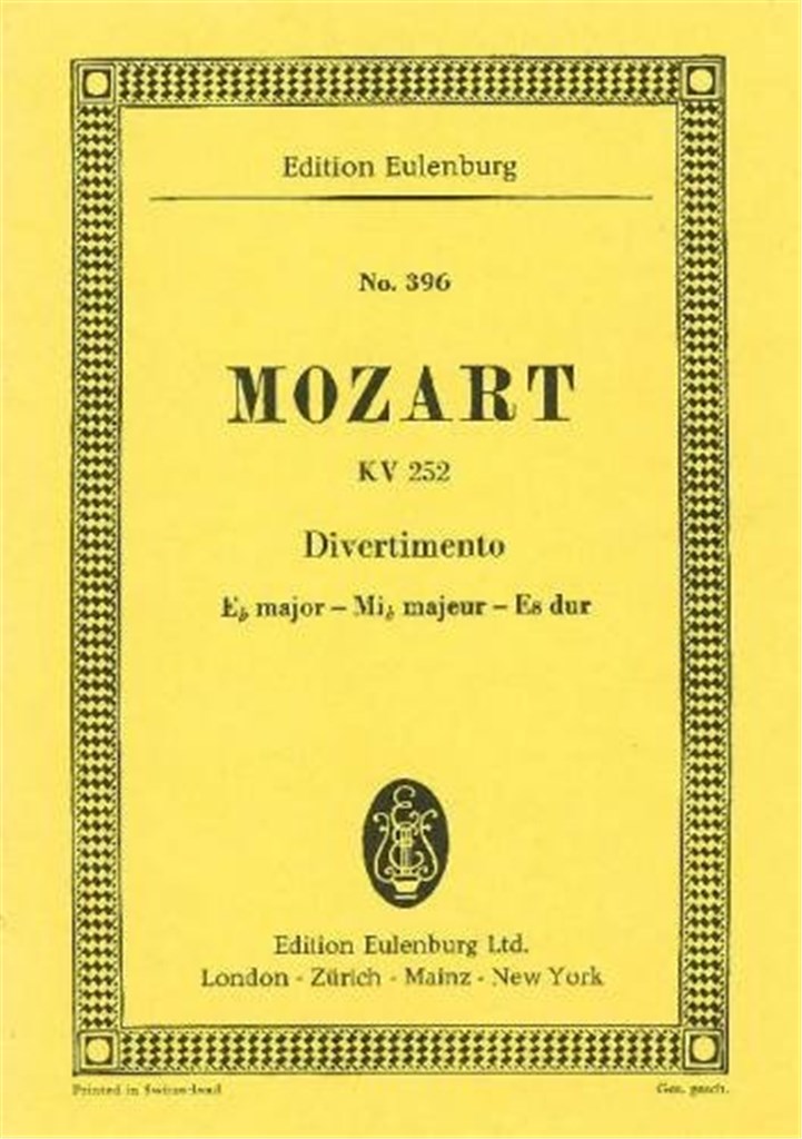 Divertimento No. 12 E flat major KV 252