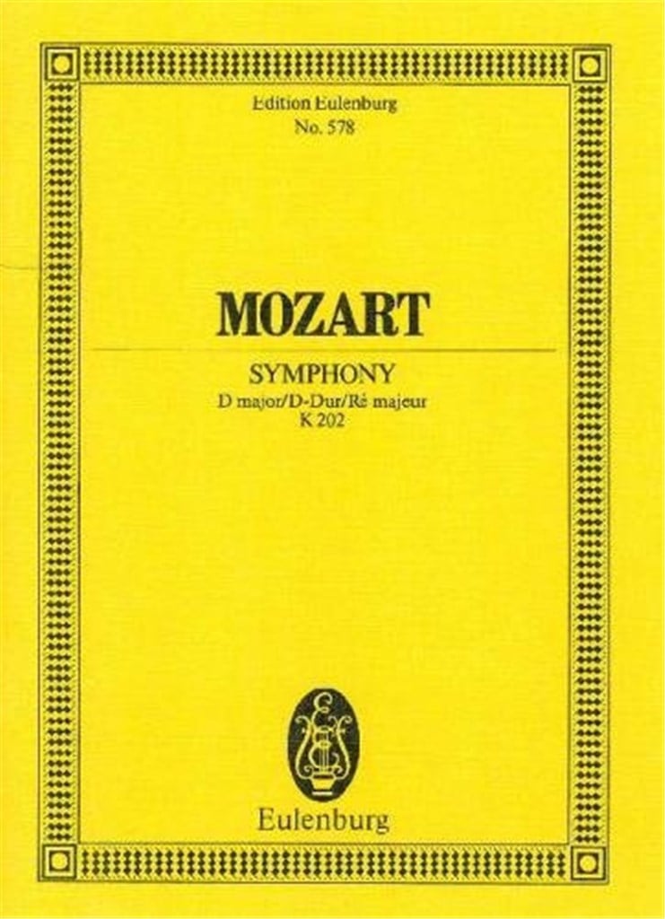 Symphony No. 30 D major KV 202