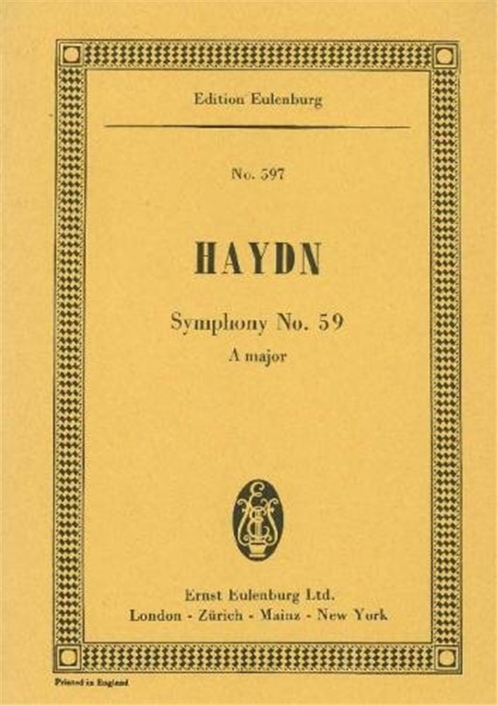 Symphony No. 59 A major Hob. I: 59