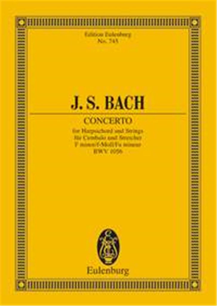 Concerto Per Cemb Fa M. (Bwv 1056) (Schering)