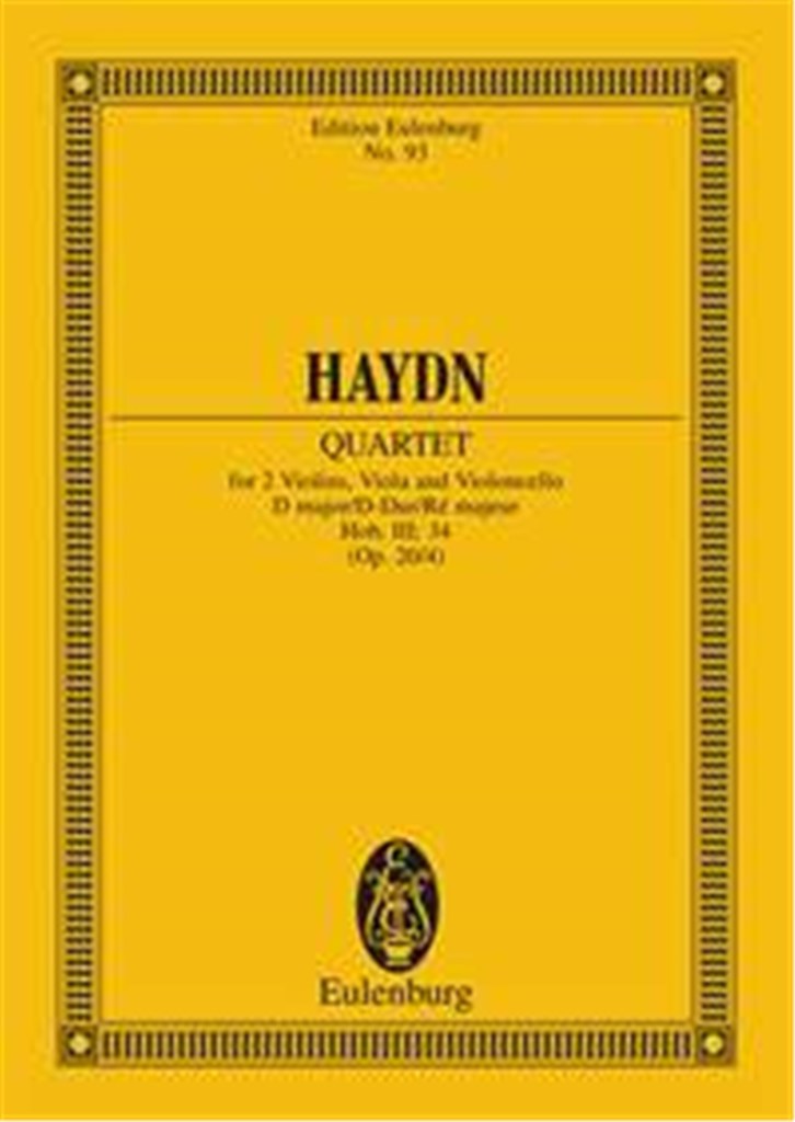 String Quartet D major op. 20/4 Hob. III: 34