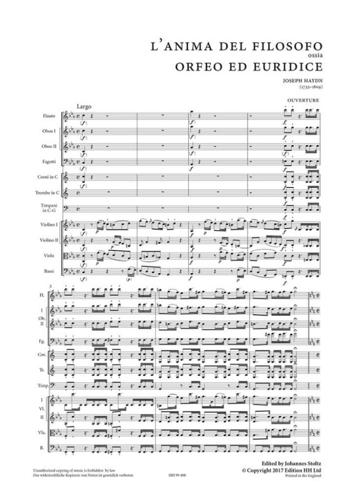 L?anima del filosofo ossia Orfeo ed Euridice