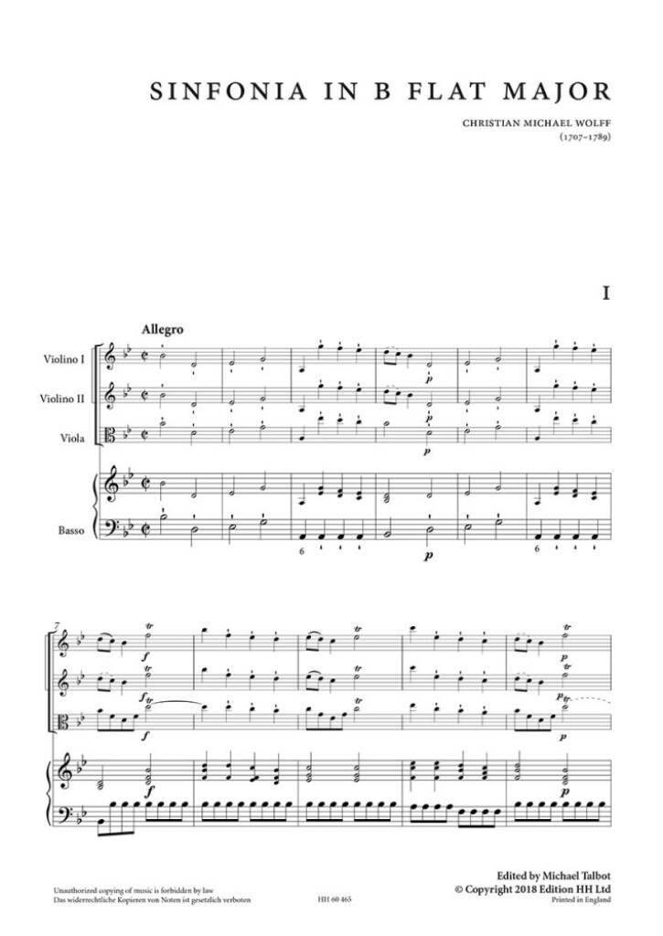 Sinfonia in B flat major