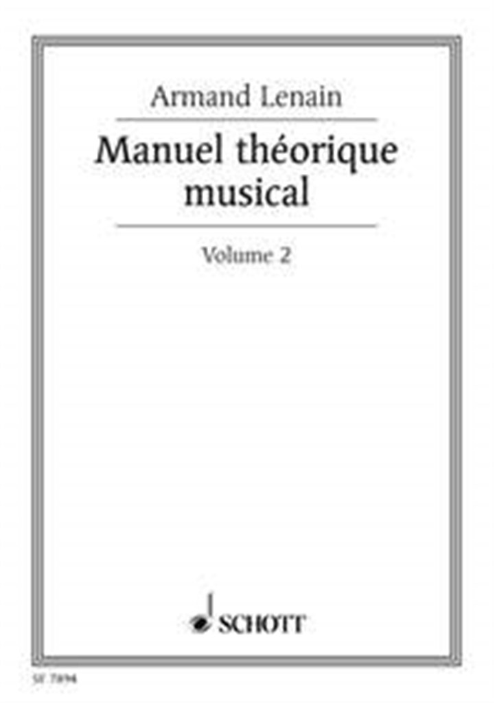 Manuel théorique musical Vol. 2