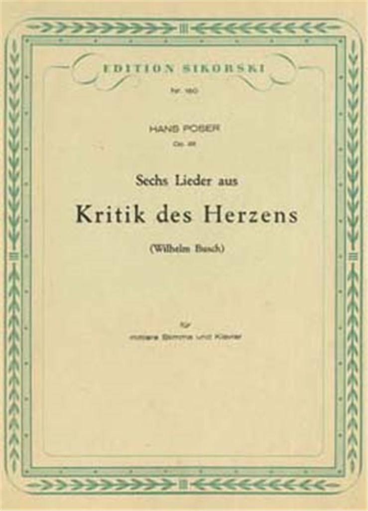 6 Lieder aus 'Kritik des Herzens'