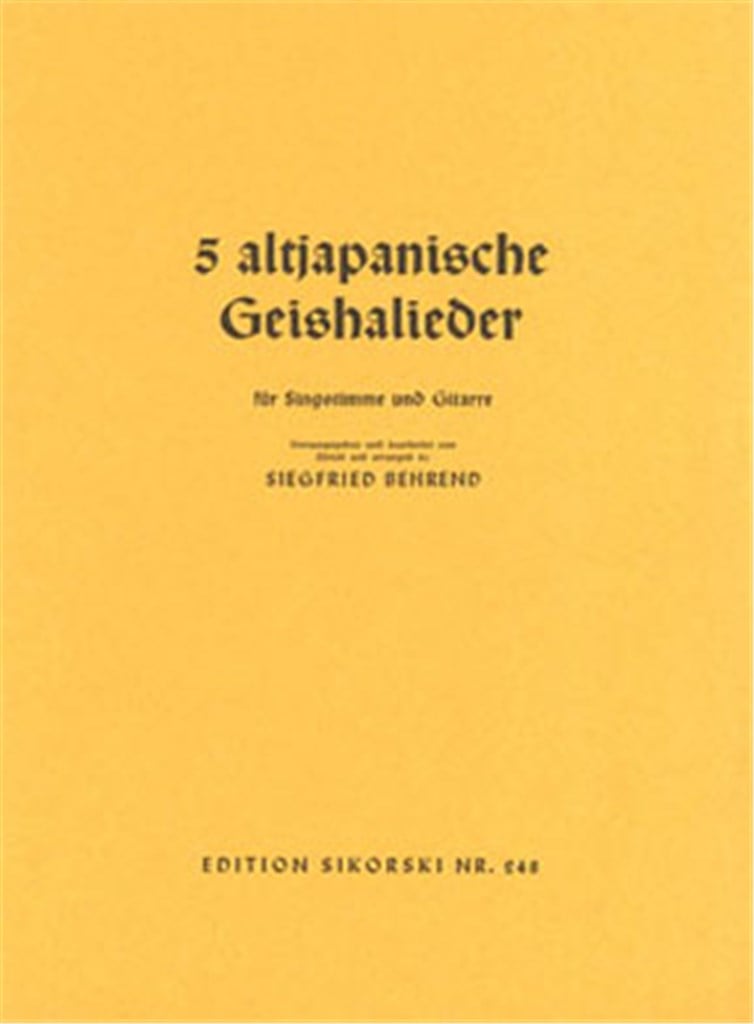 5 altjapanische Geishalieder