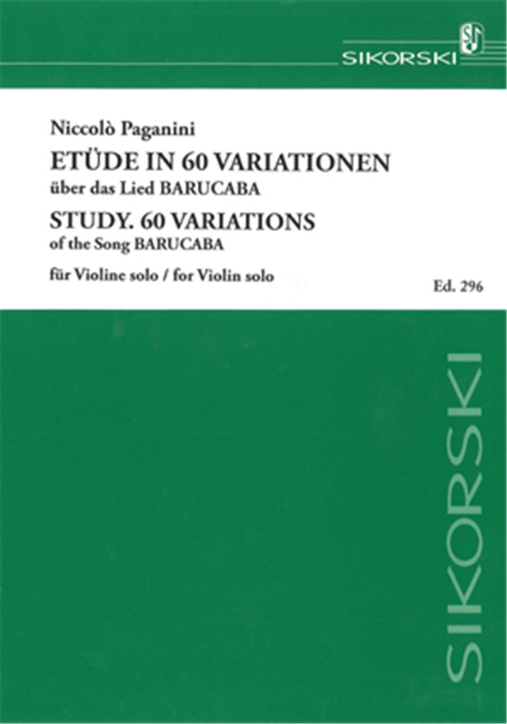 Etüde in 60 Variationen über das Lied 'Barucabà'