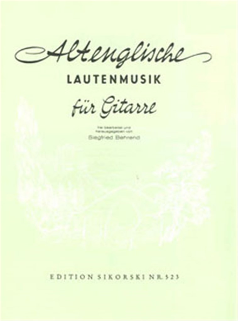 Alte europäische Lautenmusik für Gitarre