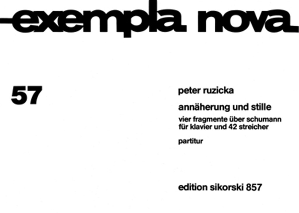 Annäherung und Stille fur Klavier und Streicher