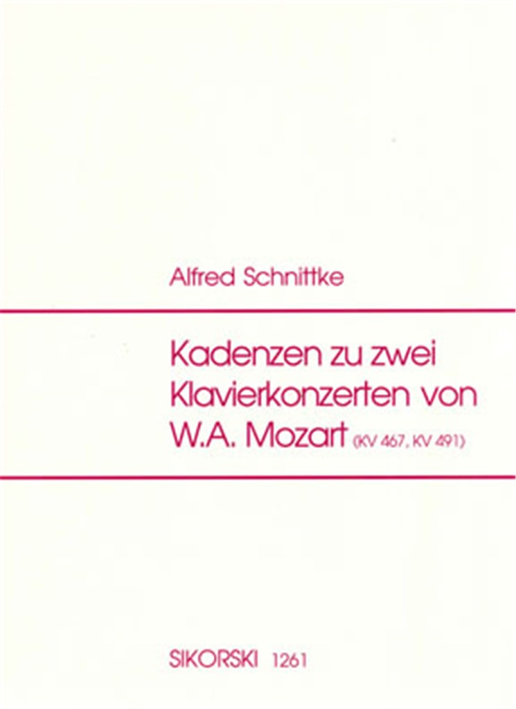 Kadenzen zu 2 Klavierkonzerten von W. A. Mozart