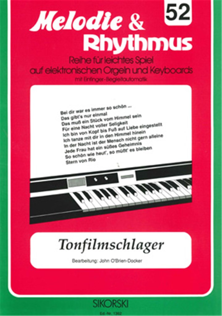 Melodie & Rhythmus, Heft 52: Tonfilmschlager 1