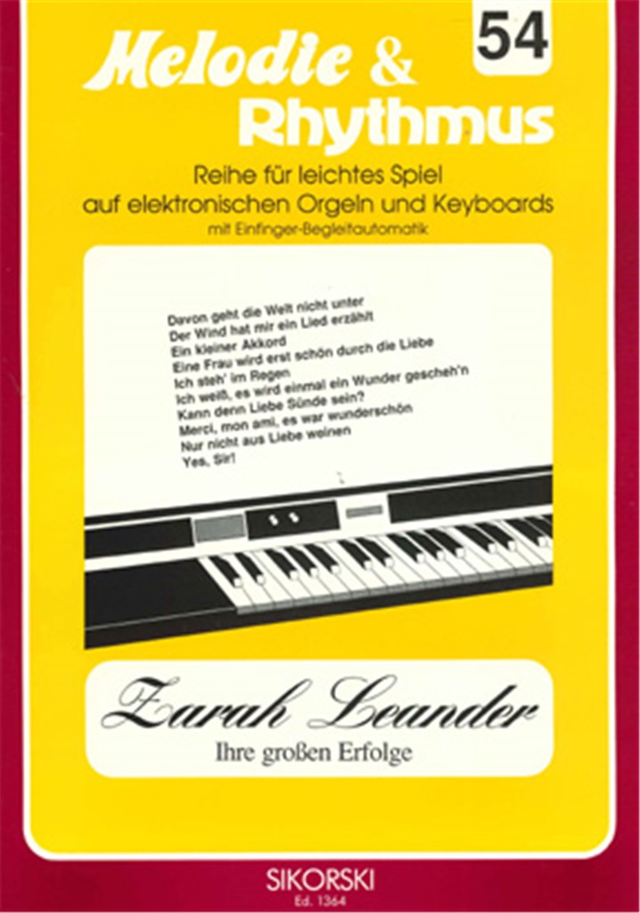 Melodie & Rhythmus, Heft 54: Zarah Leander