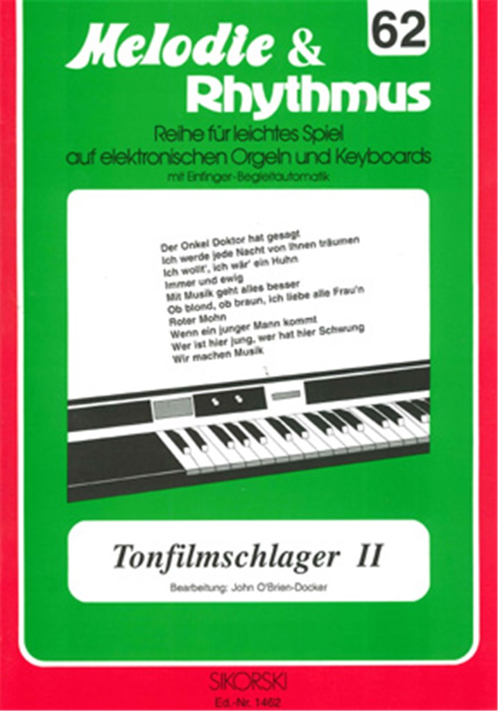 Melodie & Rhythmus, Heft 62: Tonfilmschlager 2