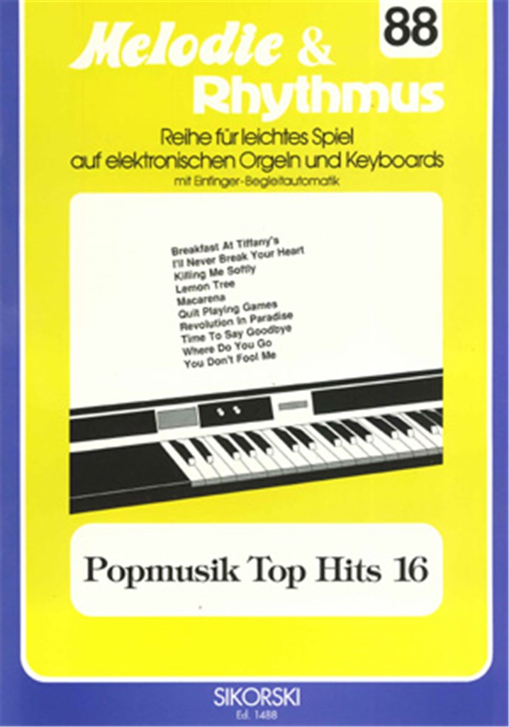 Melodie & Rhythmus, Heft 88: Popmusik Top Hits 16