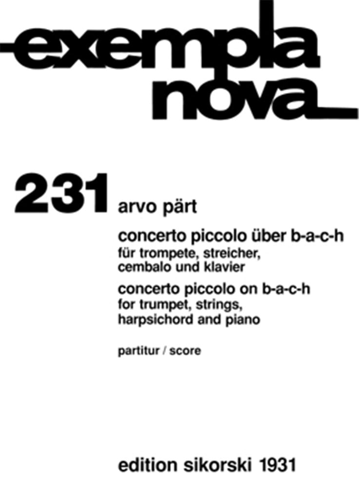 Concerto piccolo über B-A-C-H