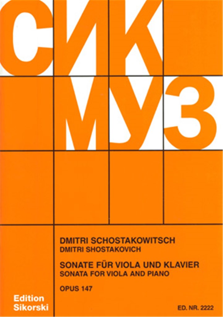 Sonata for Viola and Piano Op. 147