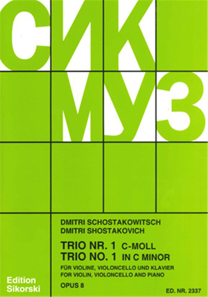 Trio N. 1 Op. 8 Vn, Vc E Pf