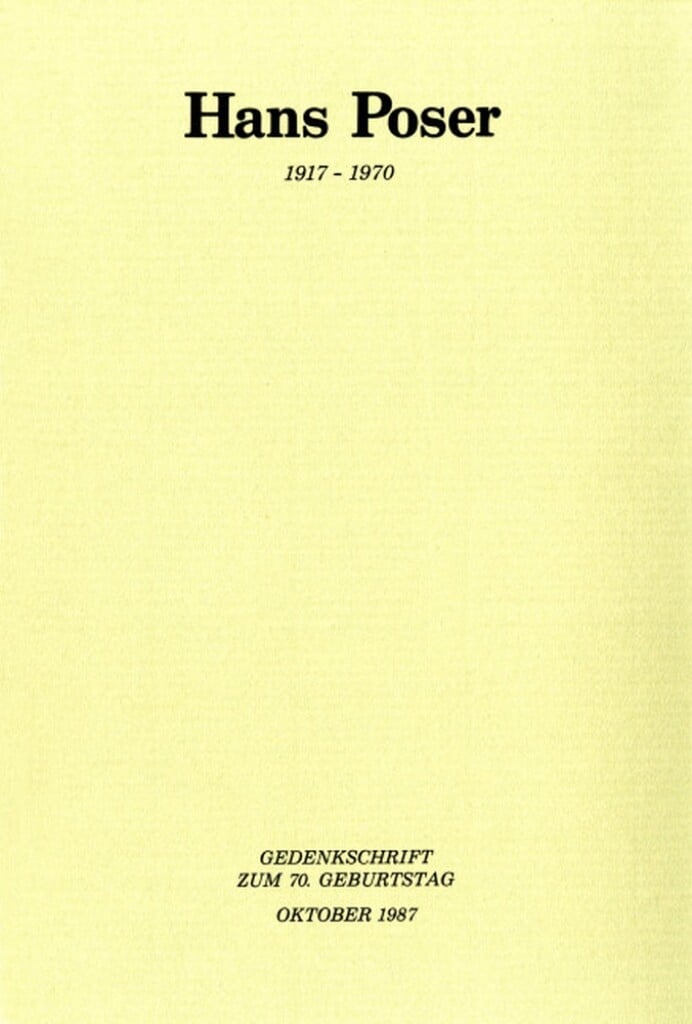 Hans Poser (1917-1970)