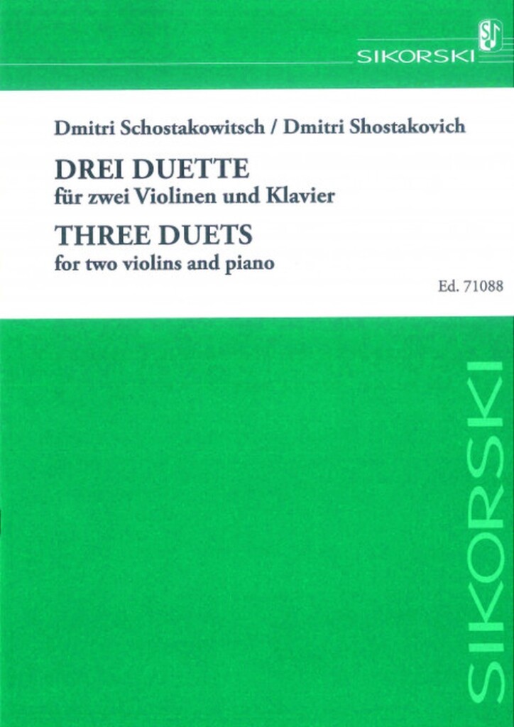 3 Duette Für 2 Violinen und Klavier