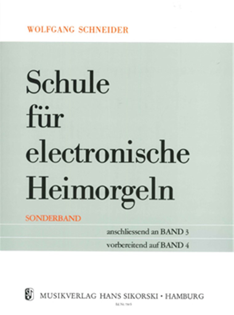 Schule Fur Electric Organ Sonderband