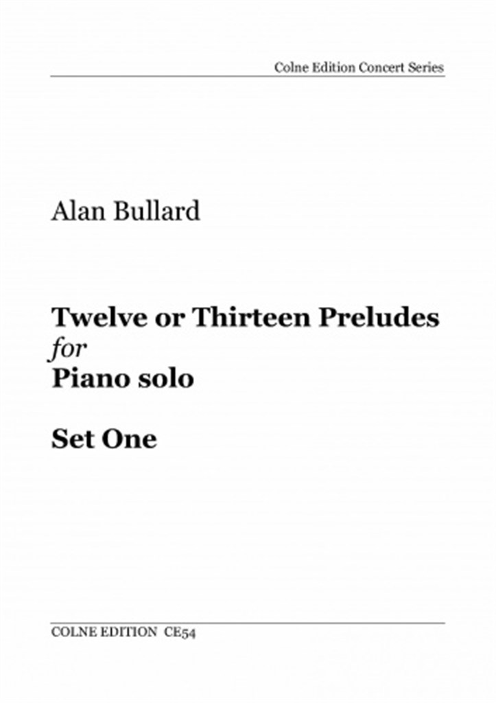 Twelve or Thirteen Preludes Set One
