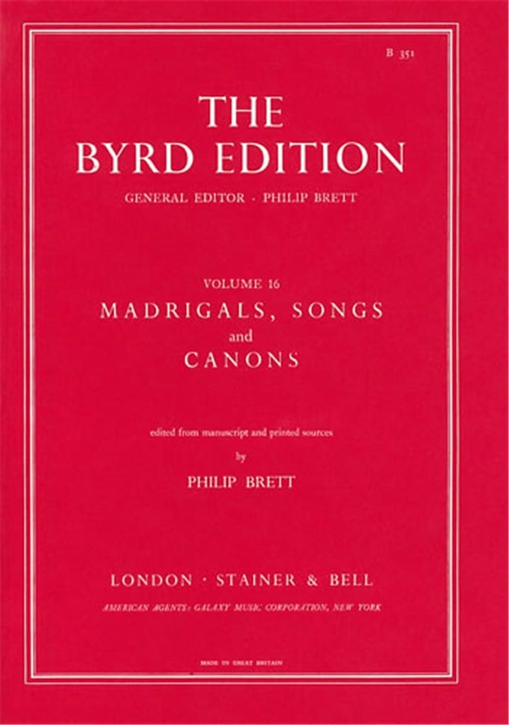 Madrigals, Songs and Canons