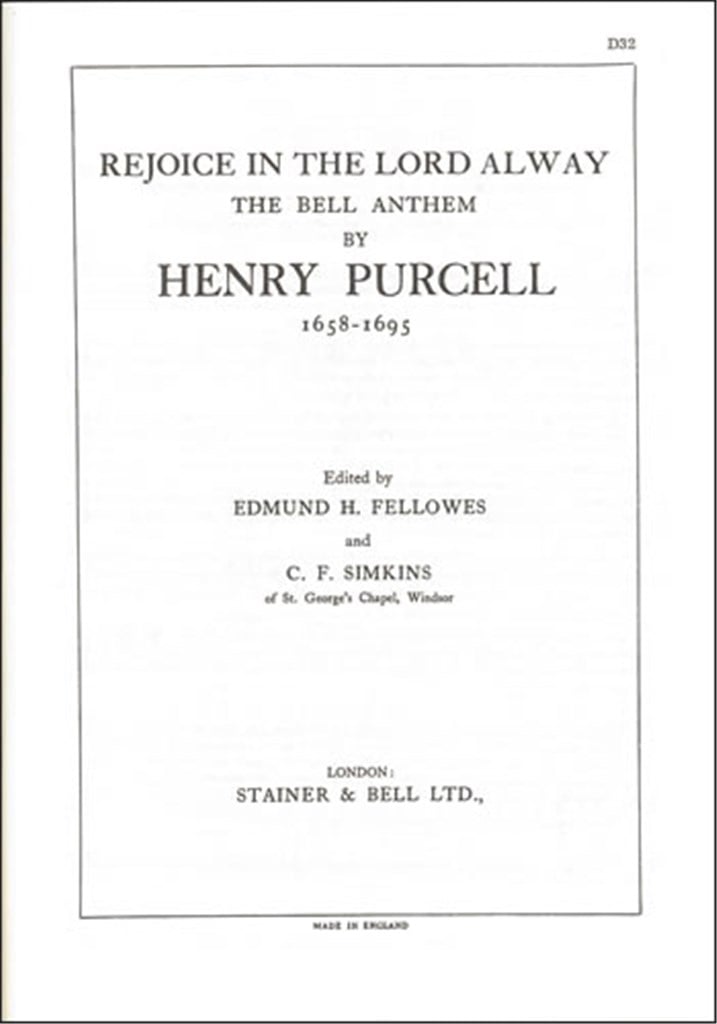 Rejoice In The Lord The Bell Anthem