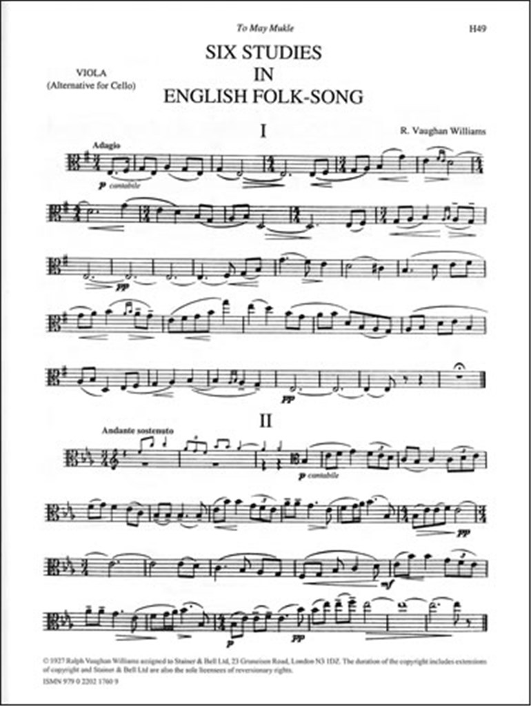 Six Studies In English Folk Song