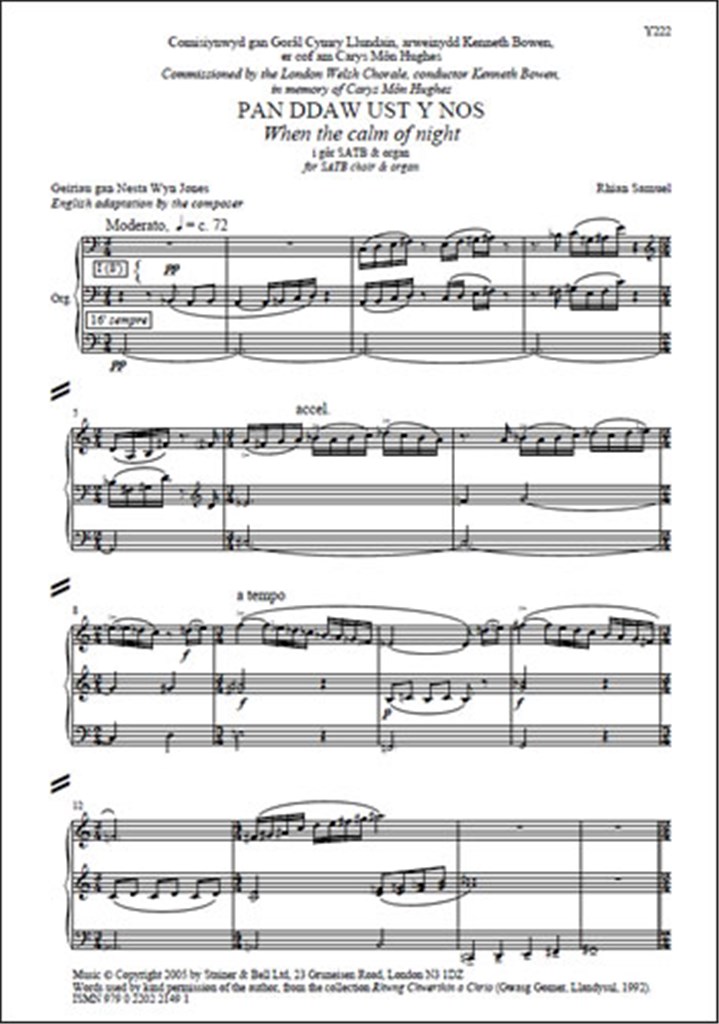 Pan Ddaw Ust Y Nos-When The Calm Of Night