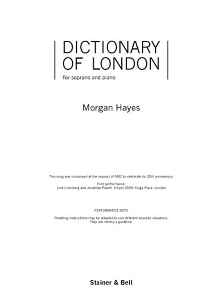 Dictionary Of London