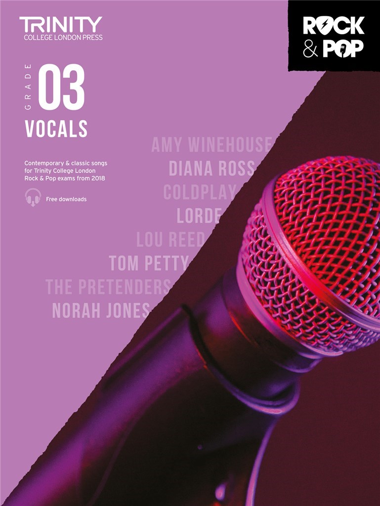 Trinity Rock and Pop 2018 Vocals Grade 3