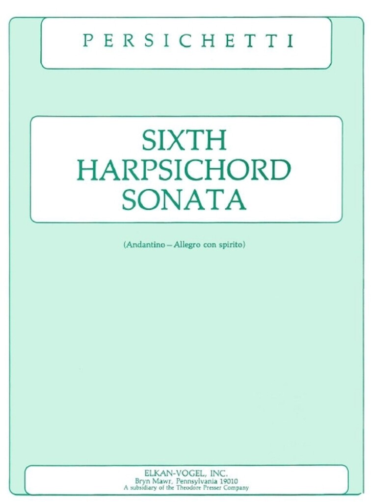 Sixth Harpsichord Sonata