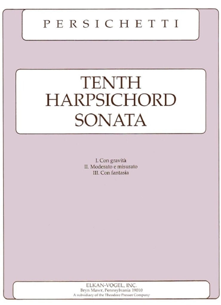 Tenth Harpsichord Sonata