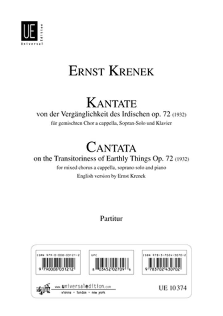 Kantate von der Vergänglichkeit des Irdischen