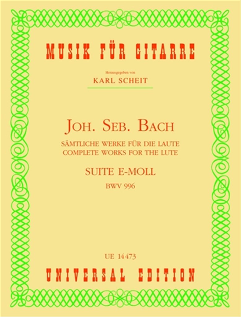 Suite Mi M. Bwv 996 (Scheit)