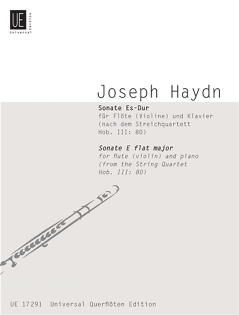 Sonata Mi B (Dal Quartetto Hob Iii/80) Fl(Vn) E Pf