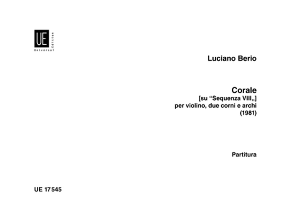 Corale (su Sequenza VIII)