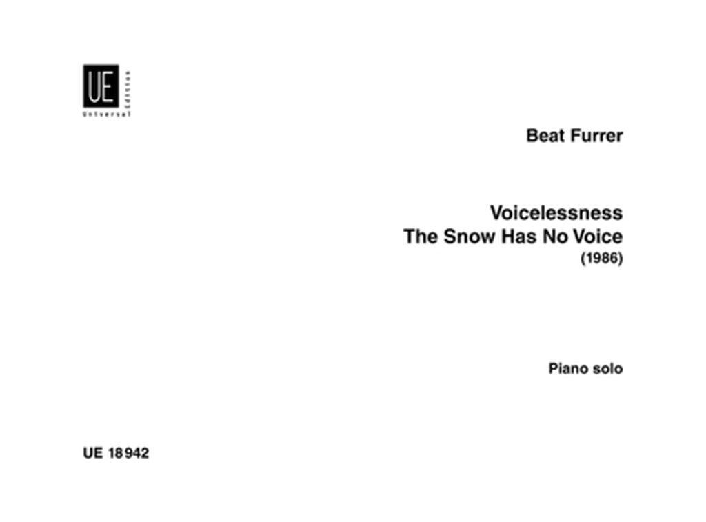 Voicelessness (The Snow has no Voice)