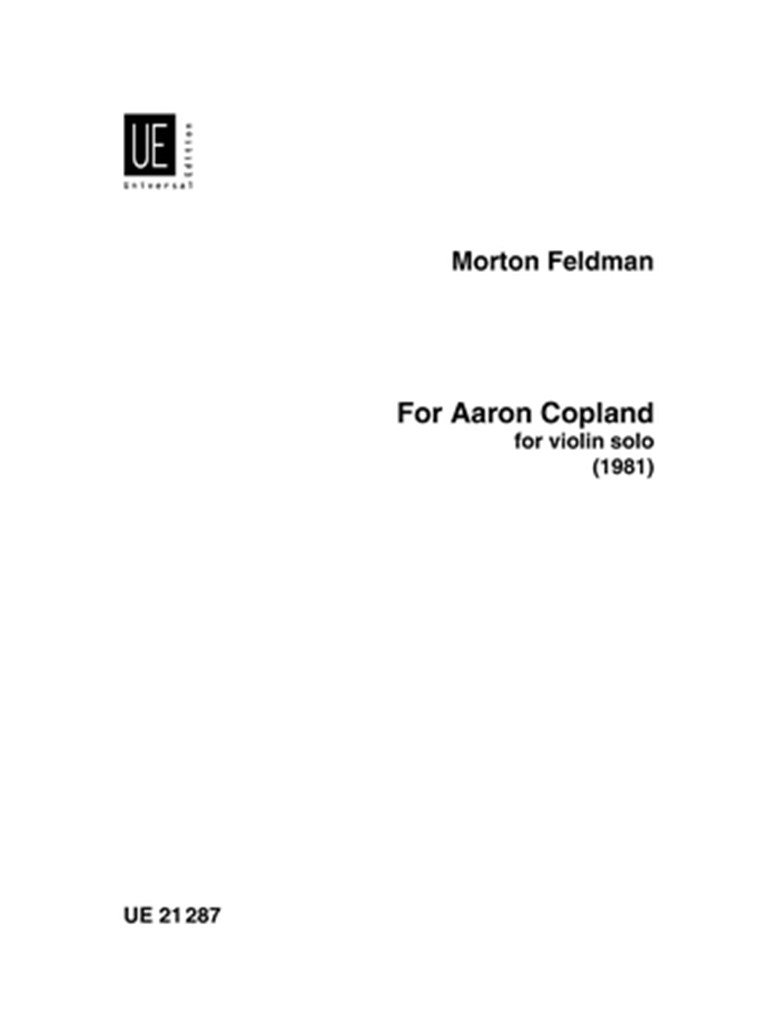 For Aaron Copland