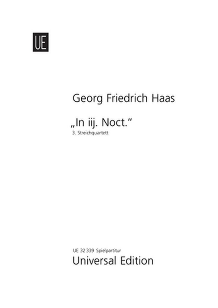 In iij. Noct. - Streichquartett Nr. 3