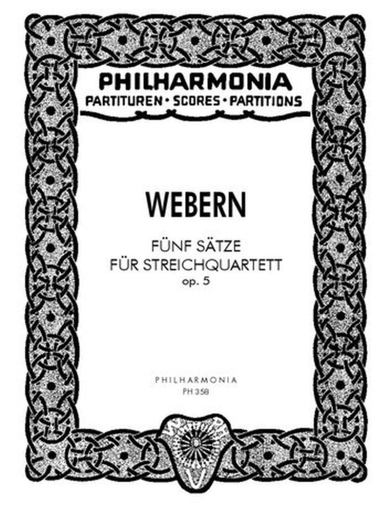 Saetze (5) Op. 5 2Vn, Va E Vc