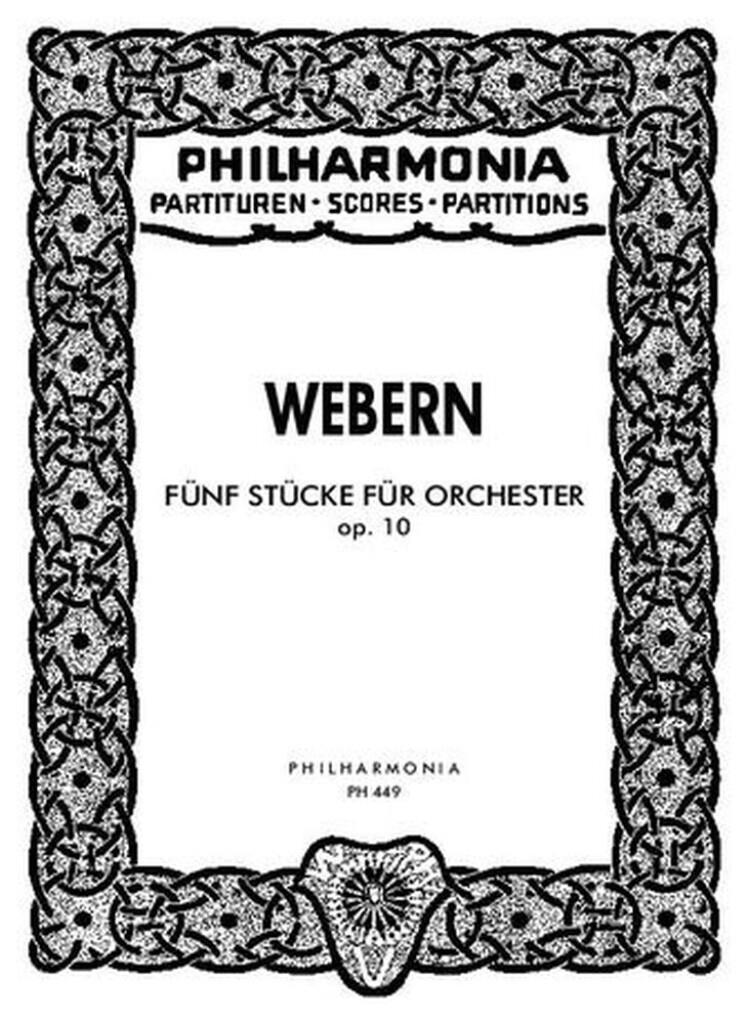 Funf Stuche Op 10 Philharmonia Study Scores