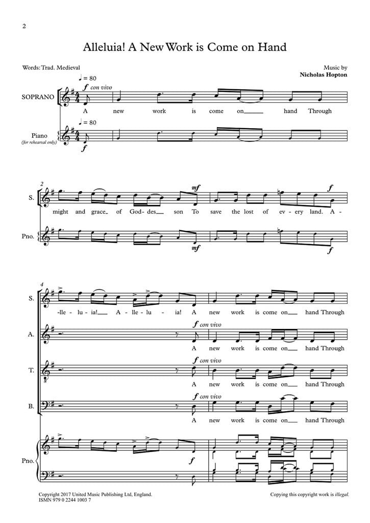 Alleluia! A New Work is Come on Hand