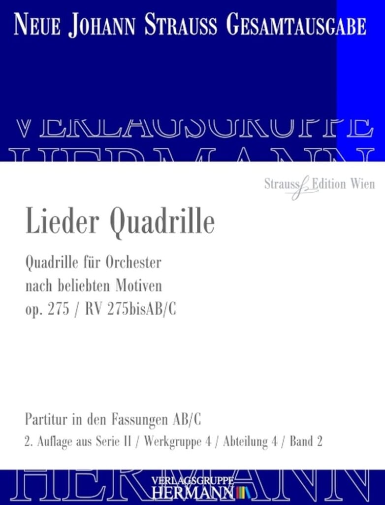 Lieder Quadrille Op. 275 RV 275bisAB/C