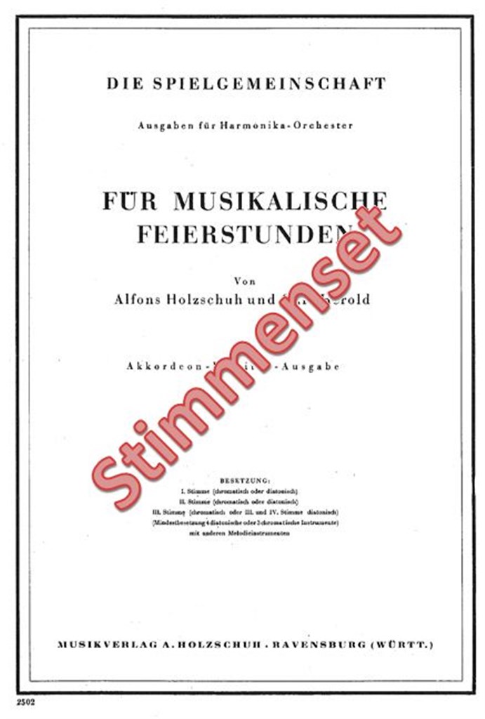 Für Musikalische Feierstunden