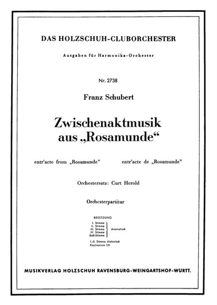 Zwischenaktmusik aus Rosamunde